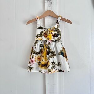 Ky’s Hawaii Dress Tropical Print Chicken Baby Dress